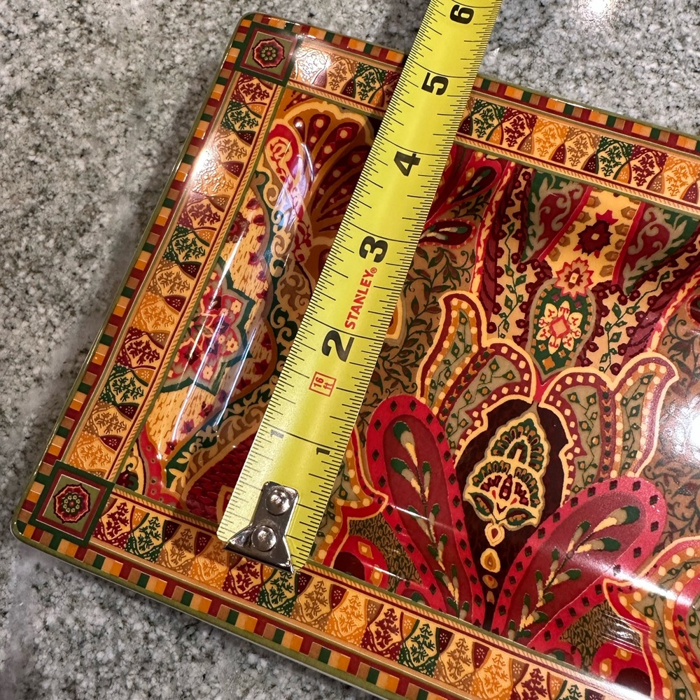 NWOT Colorful Rectangular Platter - Picture 10 of 11